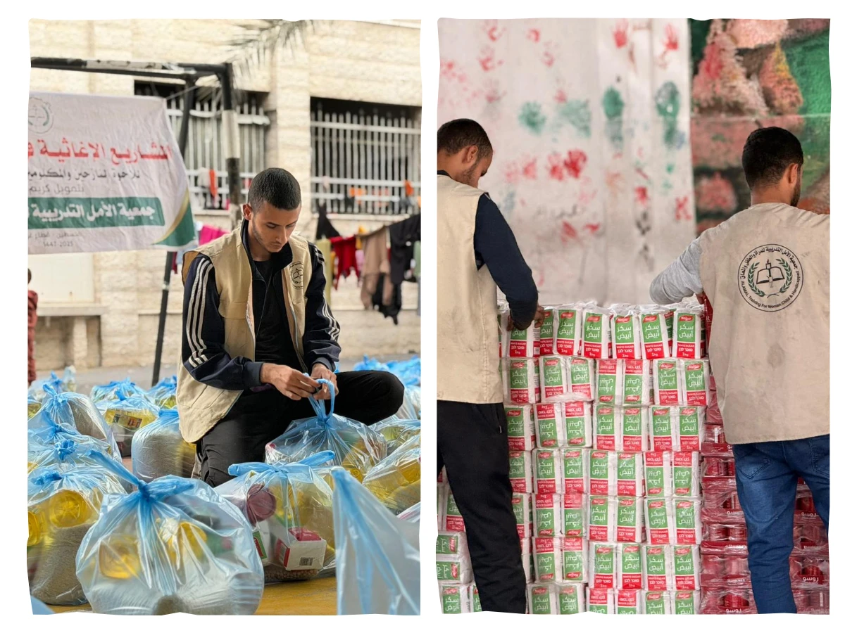 Giving in The Darkest of Times .. Food Parcels Distributions for the Displaced Families in Gaza